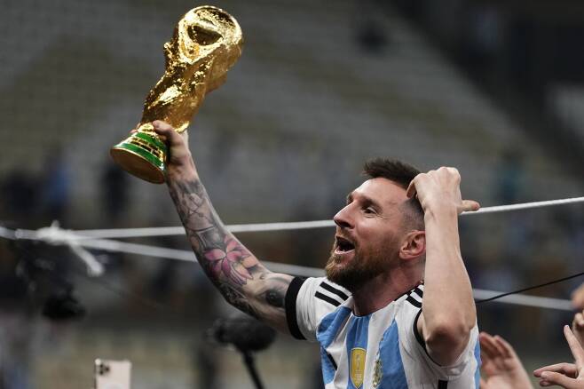 2022 카타르 월드컵에서 아르헨티나를 우승으로 이끌었던 리오넬 메시. 뉴시스