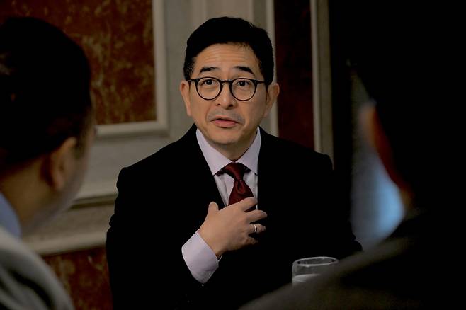 Arsjad Rasjid, Chairman of the ASEAN Business Advisory Council (ASEAN BAC) speaks about the role of labor mobility in an interview with The Korea Herald at Kensington Hotel in Yeouido, Seoul on Thursday. (Park Hae-mook/The Korea Herald)