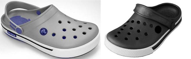 크록스 등록디자인(왼쪽)과 2010년에 등록된 선행디자인. /특허법원 제공