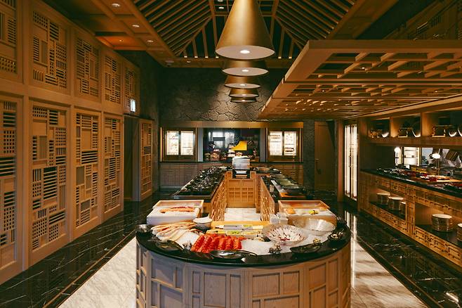 조식, 브런치 로얄 등이 진행되는 아일랜드 키친