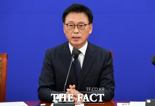 박광온 민주당 원내대표는 22일 "우리 국민의 84%가 넘는 분들은 후쿠시마 핵 물질 오염수 해양 투기를 단호하게 반대한다"고 주장했다. /이새롬 기자