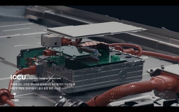 E-GMP 플랫폼에 탑재되는 ICCU (출처: 현대자동차그룹)