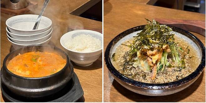 후식 된장찌개와 육전 막국수.  /사진= 강예신 여행+ 기자