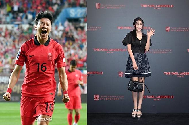 축구선수 황의조(좌), 그룹 ‘티아라’ 효민. 출처 | 스포츠서울DB, 효민 채널