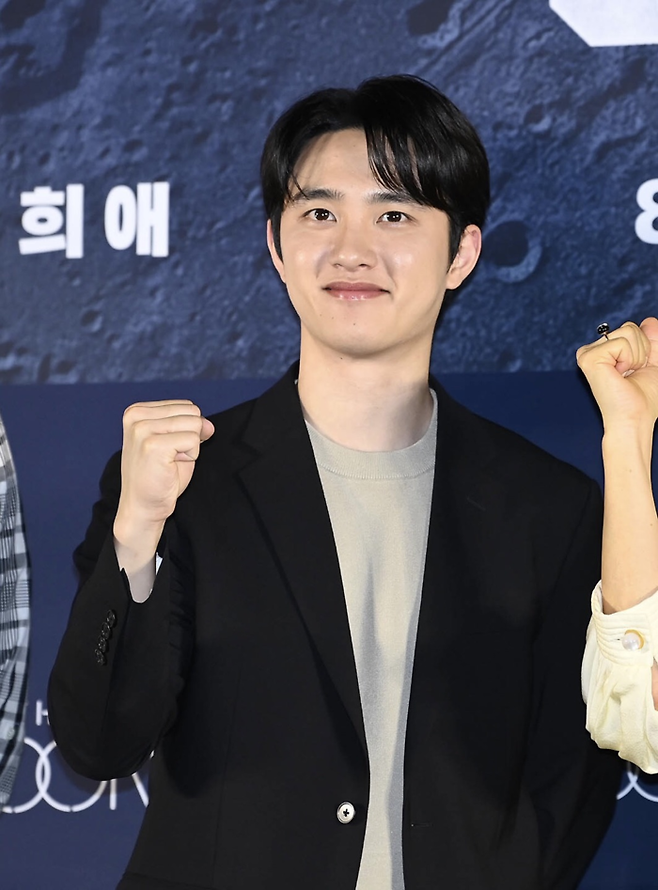 도경수가 ‘더 문’ 제작보고회에 참석했다. 블라드스튜디오 제공