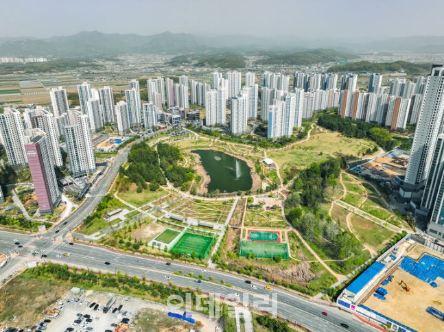 제13회 대한민국 조경대상 국무총리상을 수상한 태영건설 ‘공원중심도시, 에코시티’. (사진=태영건설)