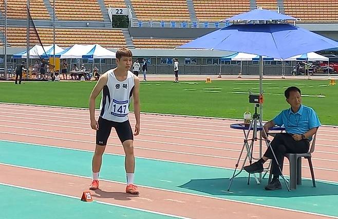 제17회 전국장애인육상선수권대회에서 남고부 200m, 400m, 멀리뛰기 3관왕에 오른 충주혜성학교 박준우. (사진=충주교육지원청 제공) *재판매 및 DB 금지