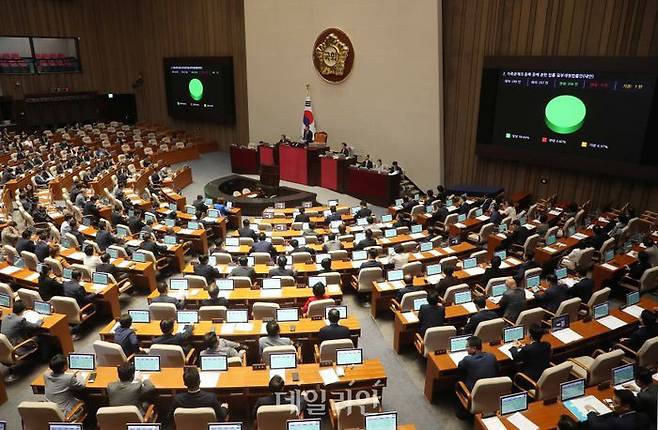 30일 서울 여의도 국회에서 열린 제407회국회(임시회) 7차 본회의 ⓒ데일리안 박항구 기자