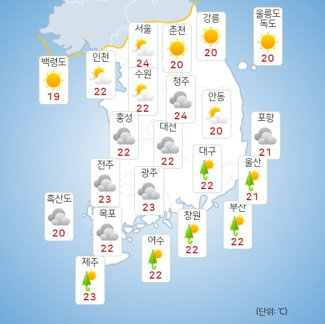 ©기상청: 오늘(7월 1일) 오전 전국날씨