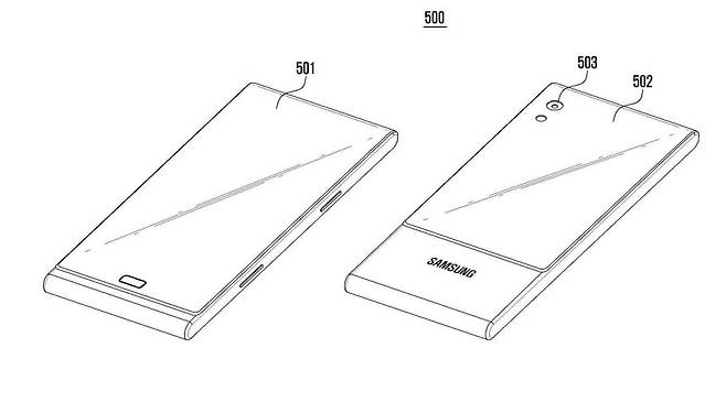 삼성전자가 이달 초 국내에서 출원한 양면폰 특허 도면 [특허청]
