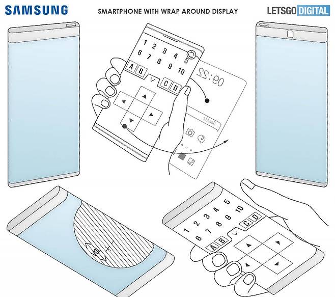 삼성전자가 지난해 3월 미국에서 출원한 양면폰 특허 [렛츠고디지털 캡처]