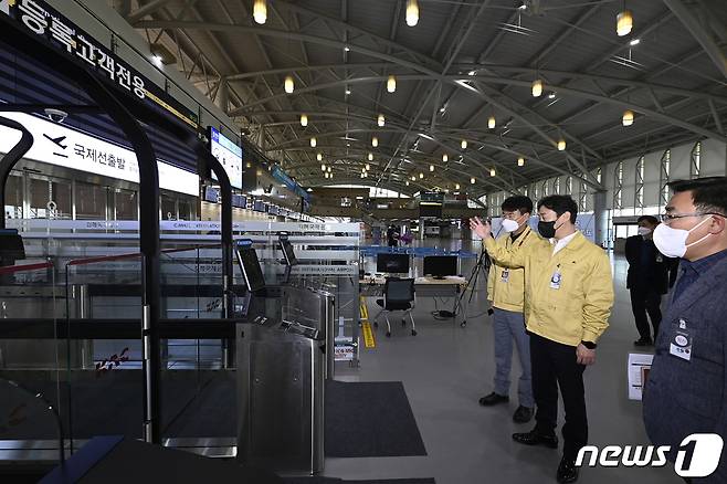 <자료 사진> 김해공항 바이오인증 One ID 신분확인 시스템(한국공항공사 제공). 2022.3.4/뉴스1