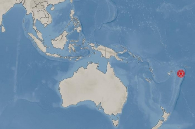 기상청은 2일 오후 7시27분(한국시간) 통가 누쿠알로파 북쪽 366㎞ 해역(붉은색 점)에서 규모 6.9의 지진이 발생했다고 밝혔다. 기상청 홈페이지