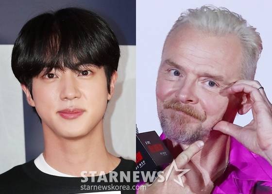 방탄소년단 진(BTS JIN)과 사이먼 페그(Simon Pegg) /사진=스타뉴스