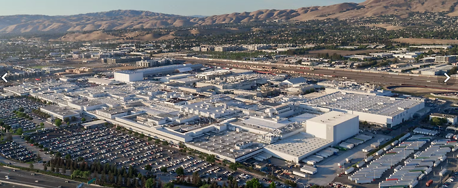 토요타로부터 인수한 테슬라 프리몬트 공장