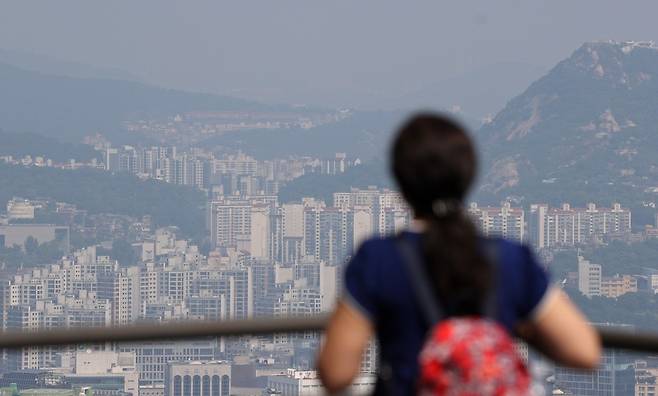 남산에서 바라본 서울 시내 아파트. 연합뉴스