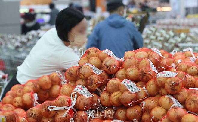 서울 시내 대형마트에서 고객들이 양파를 고르고 있다. ⓒ뉴시스