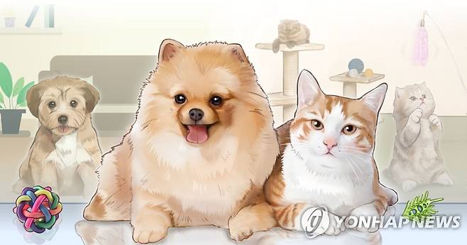 반려동물 강아지+고양이 (PG) [홍소영 제작] 일러스트