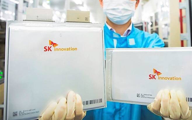 SK이노베이션의 배터리. SK이노베이션