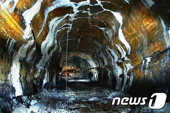 (제주=뉴스1) 강승남 기자 = 제주특별자치도가 제주시 구좌읍 월정리에 있는 용천동굴 하류 수중구간을 세계유산구역을 확대 지정하는 방안을 추진한다. 용천동굴(제주도청 제공)/뉴스1