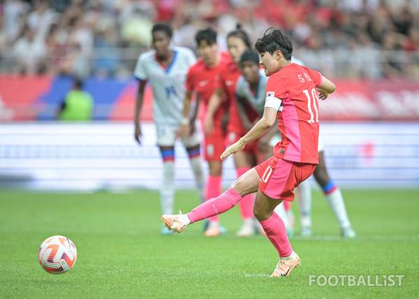 지소연(한국 여자 축구대표팀). 서형권 기자