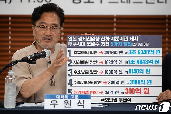 우원식 더불어민주당 후쿠시마 오염수해양투기저지대책위원회 고문이 6일 서울 중구 프레스센터에서 열린 외신기자 간담회에서 모두 발언을 하고 있다. 2023.7.6/뉴스1 ⓒ News1 유승관 기자