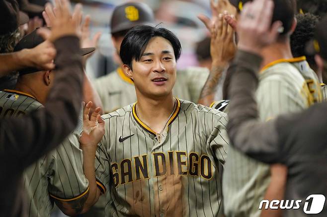 최고의 메이저리그 전반기를 보낸 김하성. ⓒ AFP=뉴스1