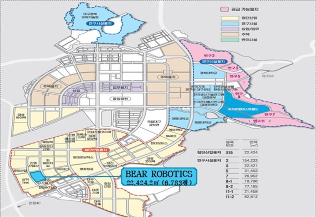 '베어로보틱스 테크센터' 위치도.(사진출처=대구시청)