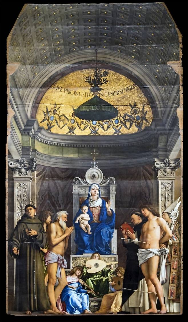 산 지오베 제단화, San Giobbe Altarpiece, Pala di San Giobbe, 1487년 작품, 베네치아 아카데미아 미술관 Gallerie dell‘Accademia 소장