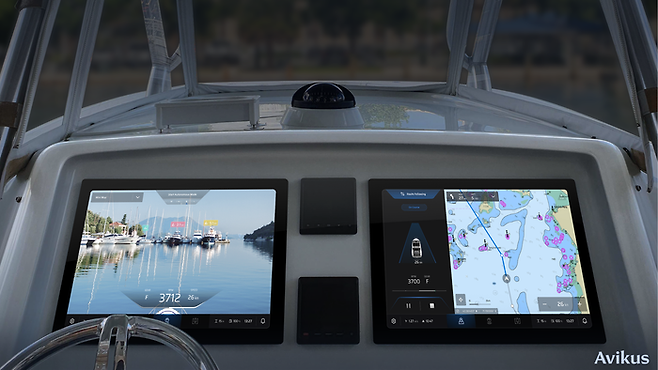아비커스 레저보트 '뉴보트'의 자율운항 솔루션 ⓒ아비커스