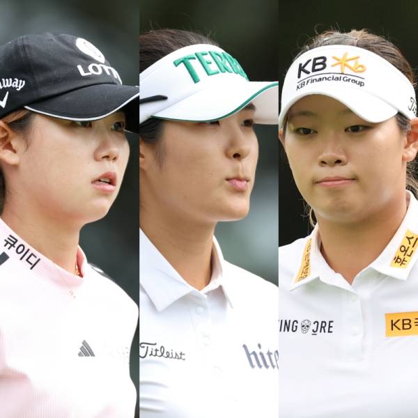 황유민-김민별-방신실. KLPGA 제공