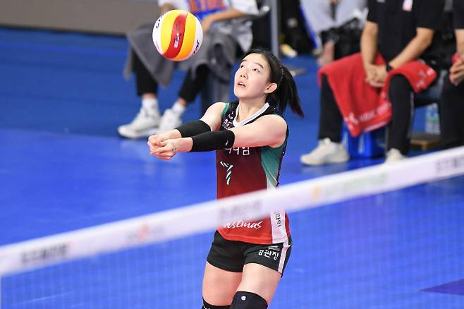 지난 시즌까지 KGC인삼공사에서 활약한 고민지. 한국배구연맹