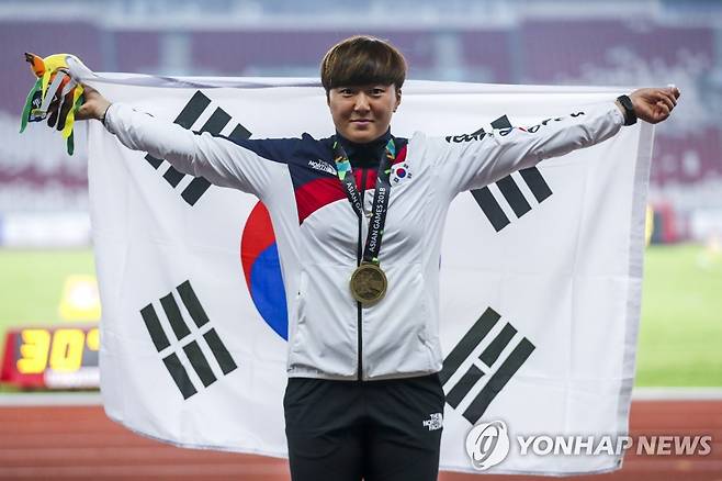 여자 창던지기 김경애 [EPA=연합뉴스 자료사진]