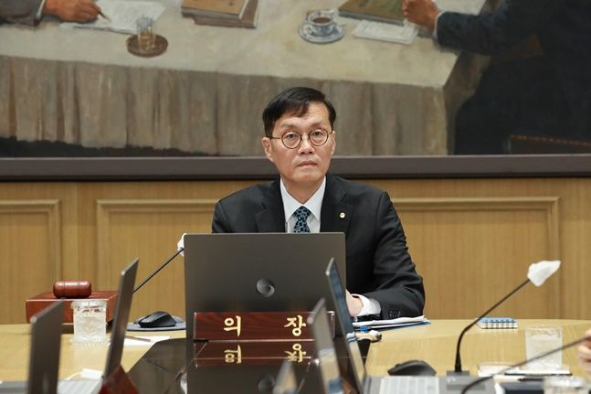 이창용 한국은행 총재가 13일 서울 중구 한은 본관에서 금융통화위원회를 주재하고 있다. ⓒ한국은행