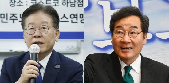 이재명 더불어민주당 대표와 이낙연 전 국무총리. 연합뉴스