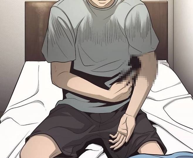 약물 사용을 묘사한 웹툰의 한 장면 [웹툰 사이트 캡처]