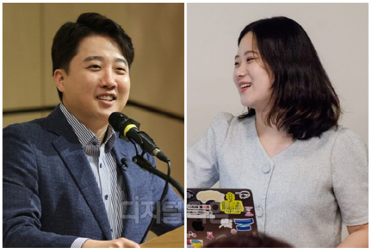 이준석(왼쪽) 전 국민의힘 대표와 박지현 전 더불어민주당 비상대책위원장. <디지털타임스 DB, 연합뉴스>