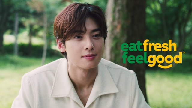 써브웨이 광고에 출연한 배우 차은우. /사진제공=써브웨이