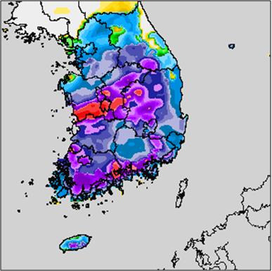 16∼18일 예상 강수량 [기상청 제공. 재판매 및 DB 금지]