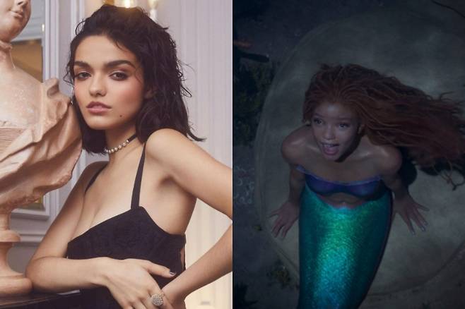 (왼쪽부터) 실사 '백설공주'를 맡게 된 레이첼 지글러(제글러), 실사 '인어공주'를 맡았던 할리 베일리 /사진=레이첼 지글러 인스타그램 캡처, 영화 '인어공주' 스틸컷