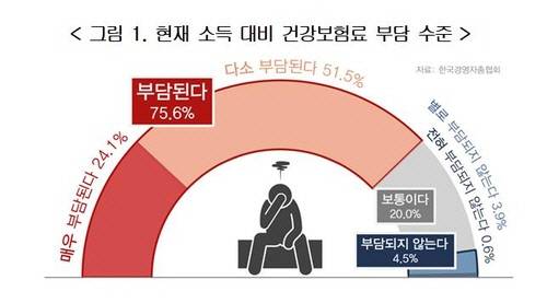 ▲ 현재 소득 대비 건강보험료 부담 수준 [경총 제공]