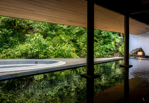 미후네야마 라쿠엔 호텔의 라칸 온천 / 사진=팀랩 공식 홈페이지