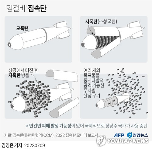 [그래픽] '강철비' 집속탄 (AFP=연합뉴스) 김영은 기자 = 0eun@yna.co.kr
    트위터 @yonhap_graphics  페이스북 tuney.kr/LeYN1