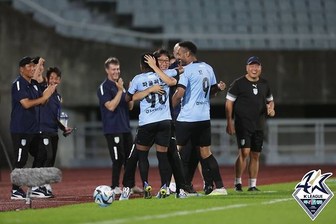 21경기 만에 승리한 천안시티FC(한국프로축구연맹 제공)