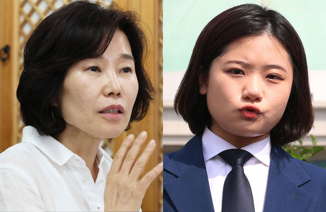 ▲김은경 더불어민주당 혁신위원장(왼쪽), 박지현 전 공동비상대책위원장