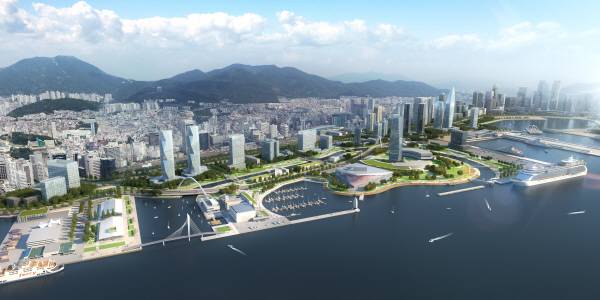 북항 친수공원 조감도. 부산항만공사 제공