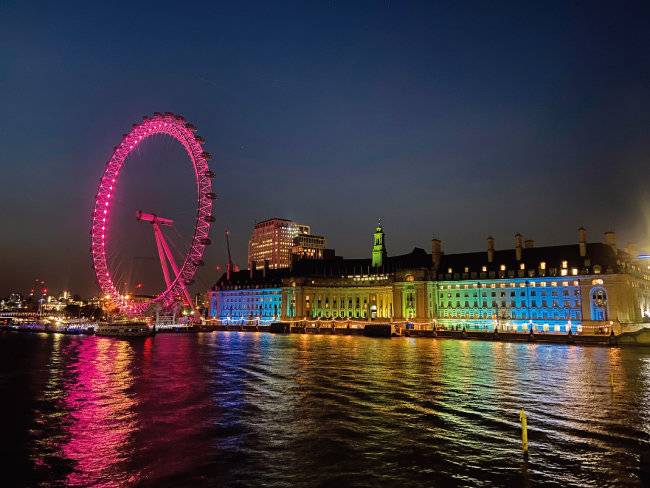 높이 135m의 대관람차 ‘런던 아이’. [박진희 제공]