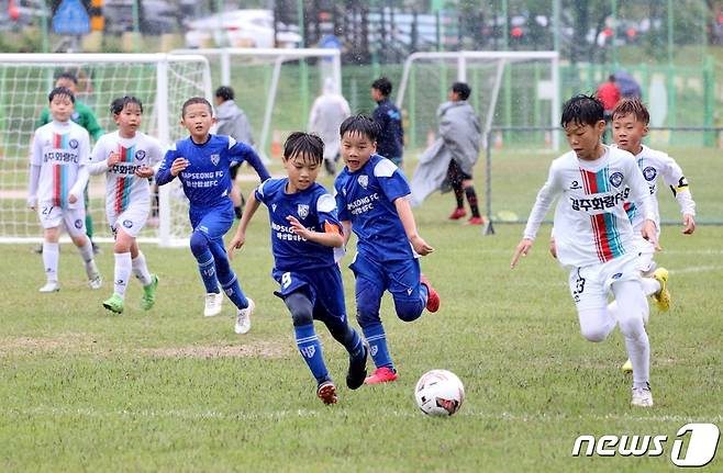 2022년 화랑대기 유소년 축구대회 모습,(경주시제공)