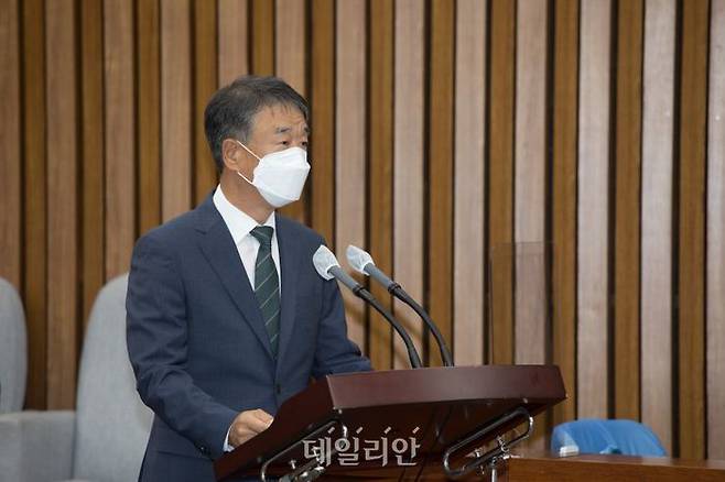 오석준 대법관 후보자가 지난해 8월 29일 국회에서 열린 인사청문회에서 모두발언을 하고 있다. (공동취재사진) ⓒ데일리안 박항구 기자