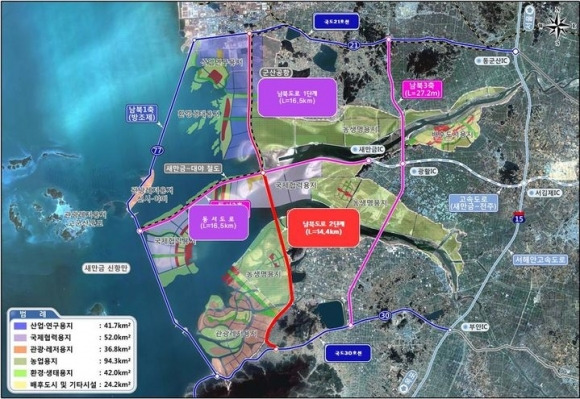새만금 내부 교통망.새만금개발청 제공
